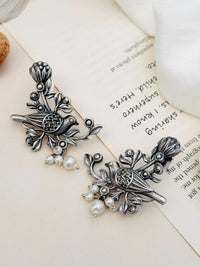 Thumbnail for Beautiful German Silver Plated Bird Stud Earring