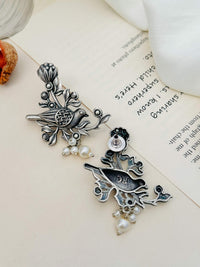 Thumbnail for Beautiful German Silver Plated Bird Stud Earring