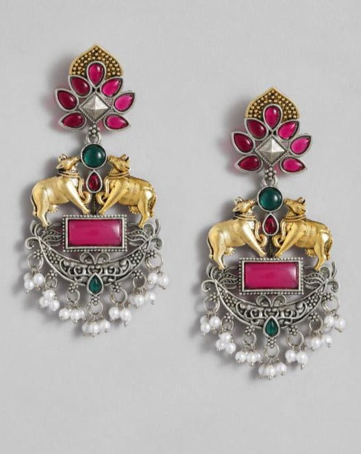 High-Quality Ornamental DualTone Earring