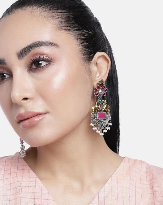 High-Quality Ornamental DualTone Earring