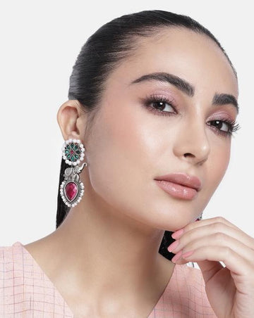 High Quality Extravagant German Silver Earring - earrings by Abdesigns Jewellery