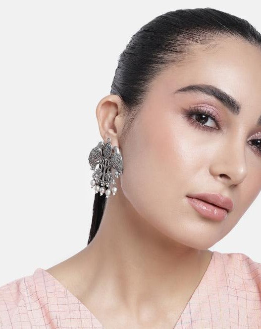 High-Quality Ornamental German Silver Earring