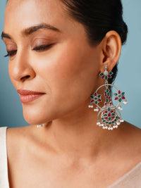 Thumbnail for Premium German Silver Peacock Peacock Earrings