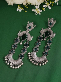 Thumbnail for Long Peacock German Silver Earrings
