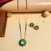 Thumbnail for High Quality Fancy Gold Plated Navratna Mangalsutra