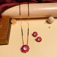 Thumbnail for High Quality Fancy Gold Plated Navratna Mangalsutra