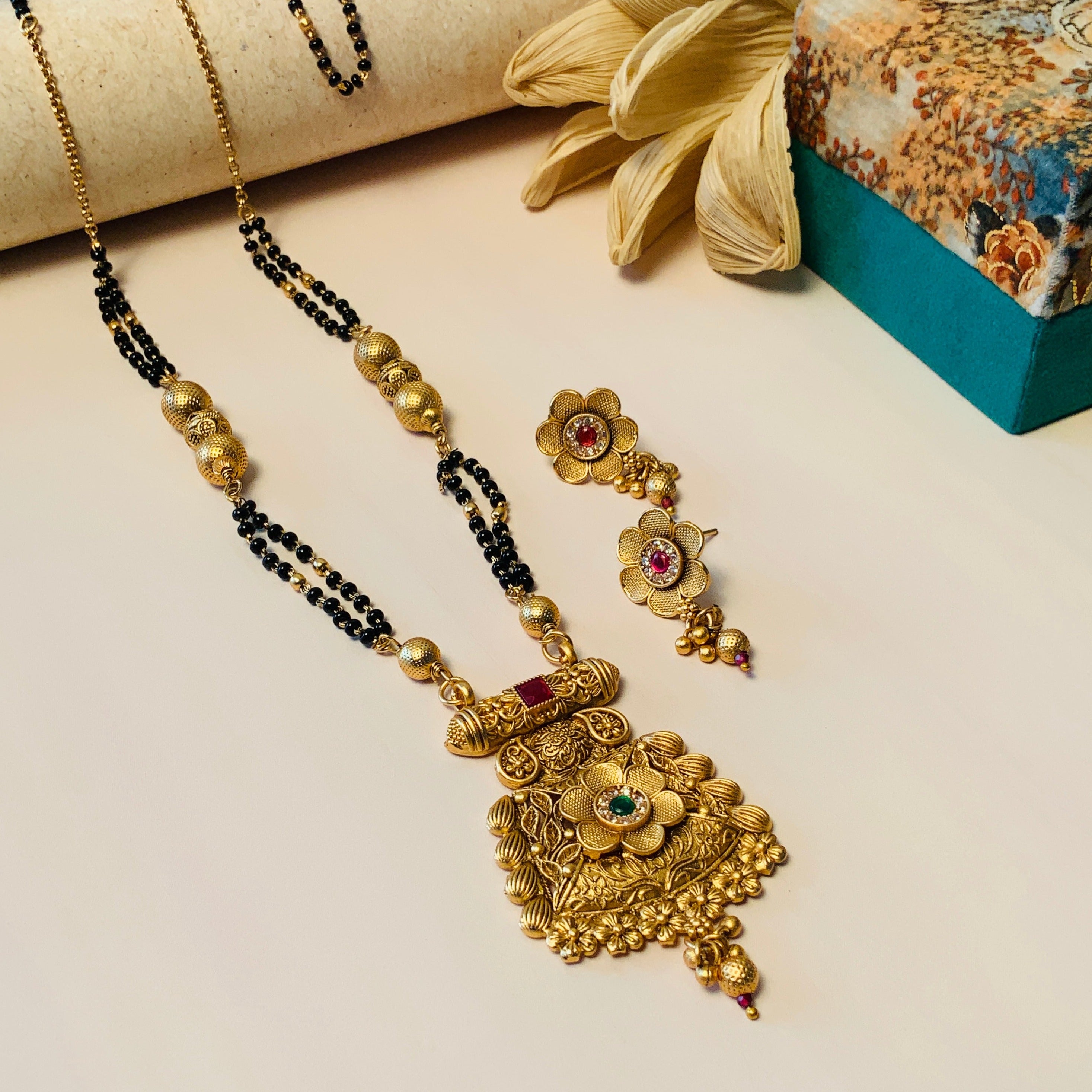 Charming Antique Long Mangalsutra - Abdesignsjewellery