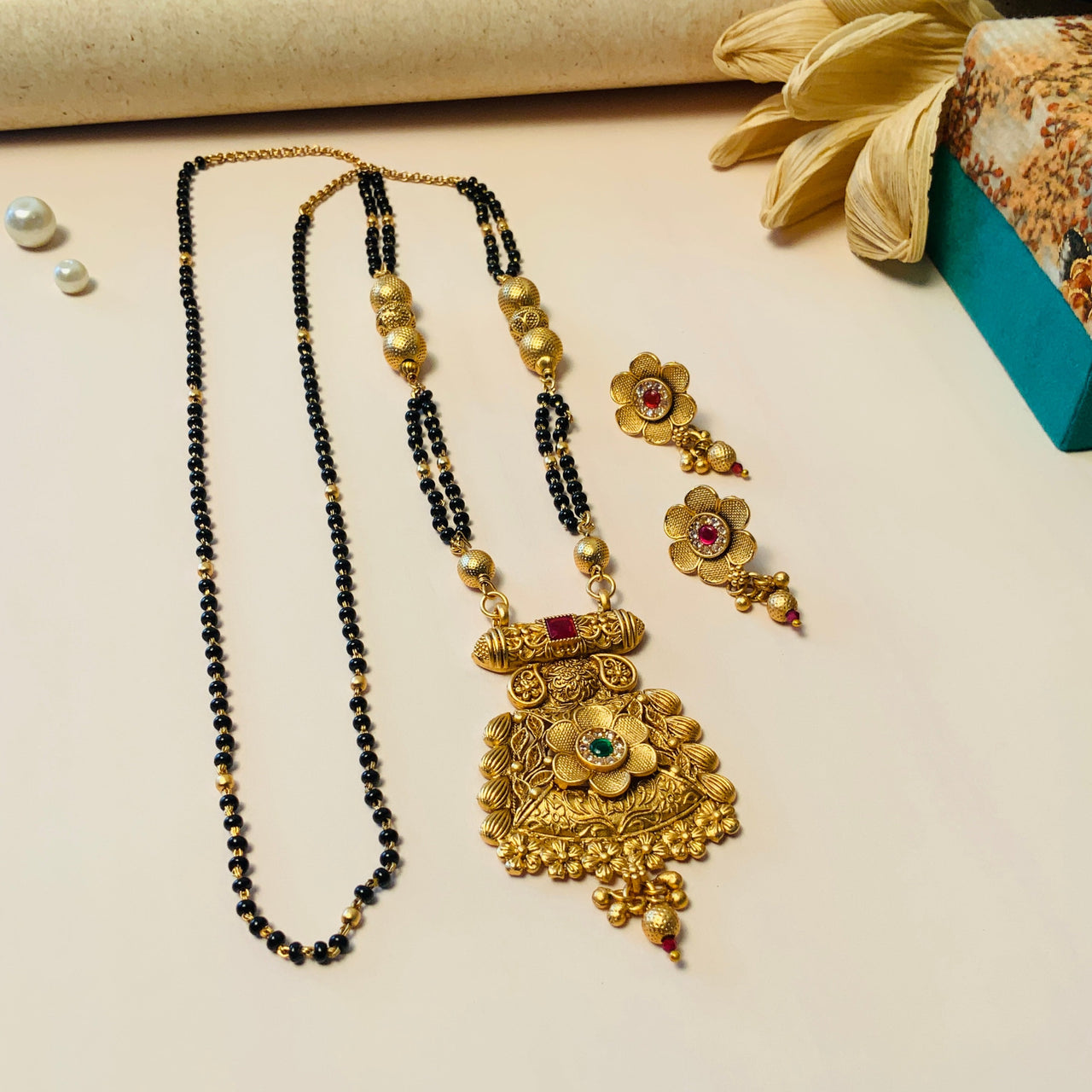 Charming Antique Long Mangalsutra - Abdesignsjewellery