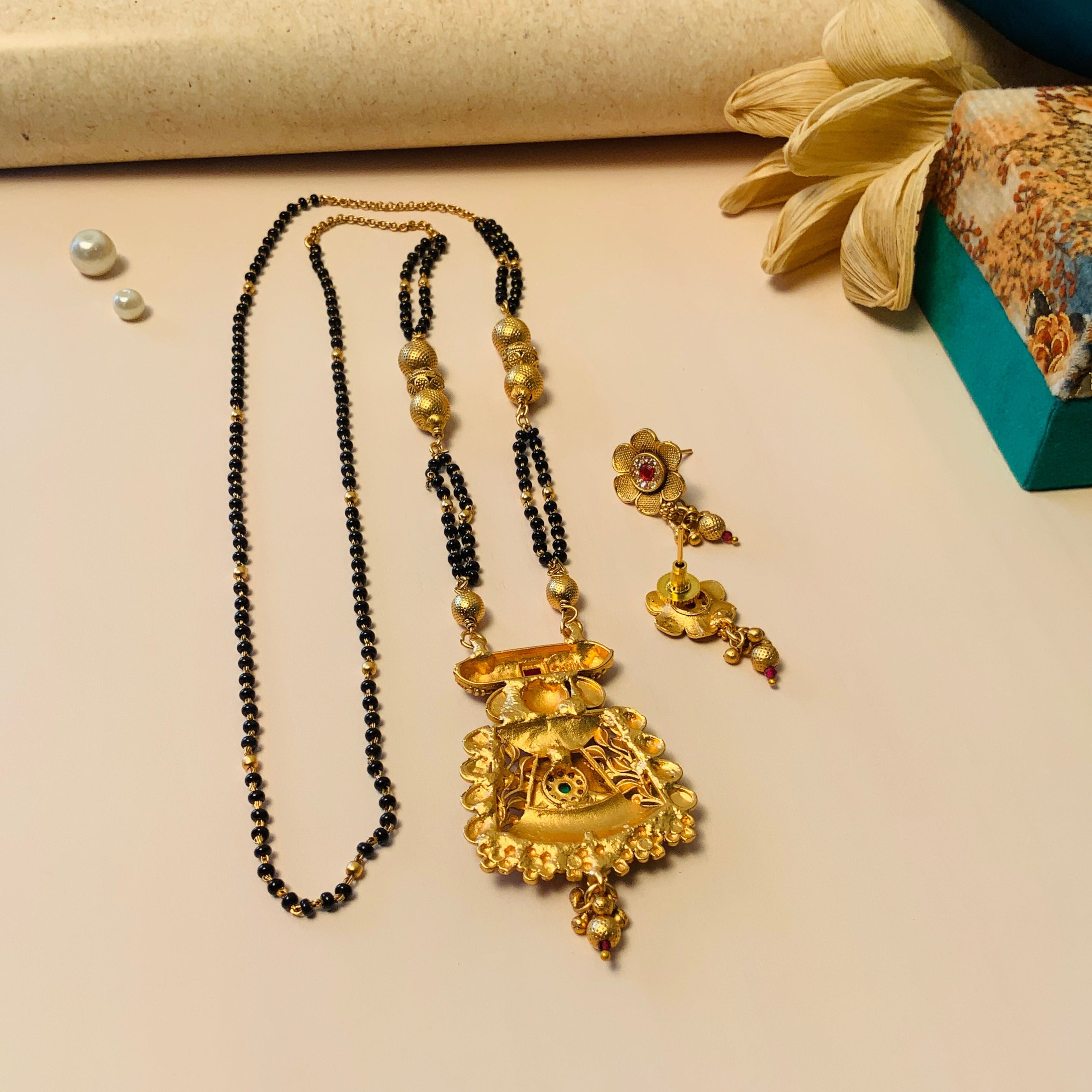 Charming Antique Long Mangalsutra - Abdesignsjewellery