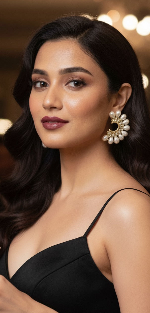 Abdesigns Gold Plated Pearl Earring