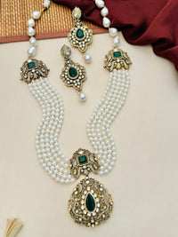 Thumbnail for Sabyasachi Inpsired Victorian Peacock Pearl Necklace