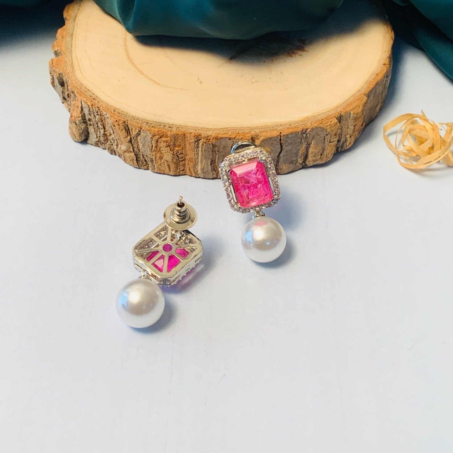 Glamorous Drop CZ Crystal Silver Plated Earrings - Abdesignsjewellery