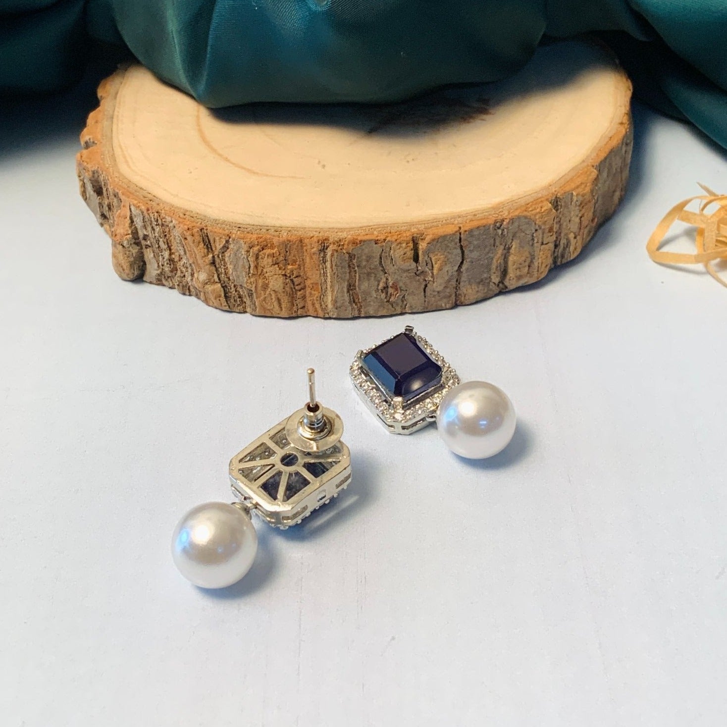 Glamorous Drop CZ Crystal Silver Plated Earrings - Abdesignsjewellery