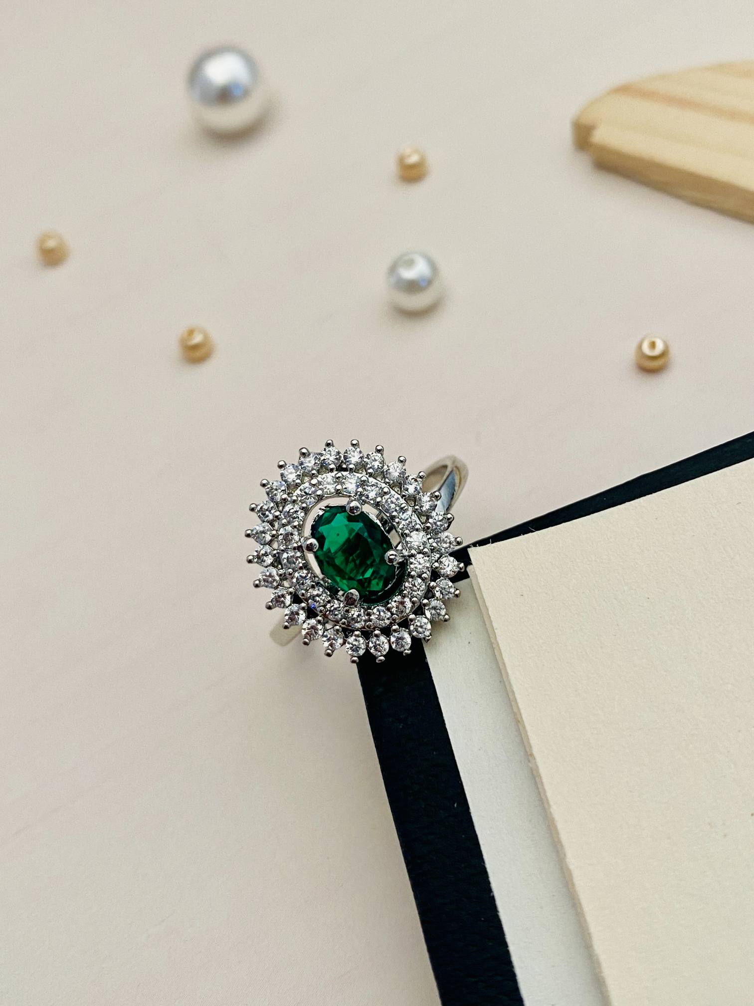 Green Emerald Ring