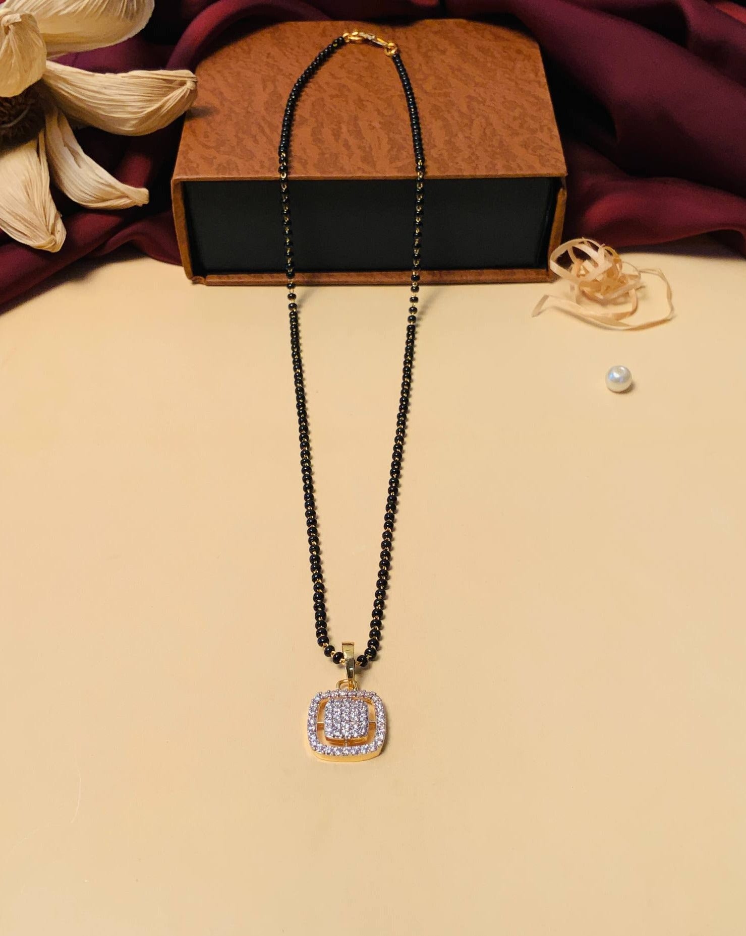 Timeless High Quality Cube Gold Plated Mangalsutra - Abdesignsjewellery