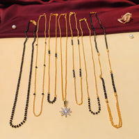 Thumbnail for Versatile High Quality Gold Plated American Diamond Mangalsutra Combo
