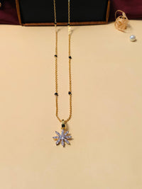 Thumbnail for Contemporary Floral Gold Plated Mangalsutra - Abdesignsjewellery
