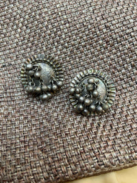 Thumbnail for Ageless German Silver Round Gungroo Earring - Abdesignsjewellery