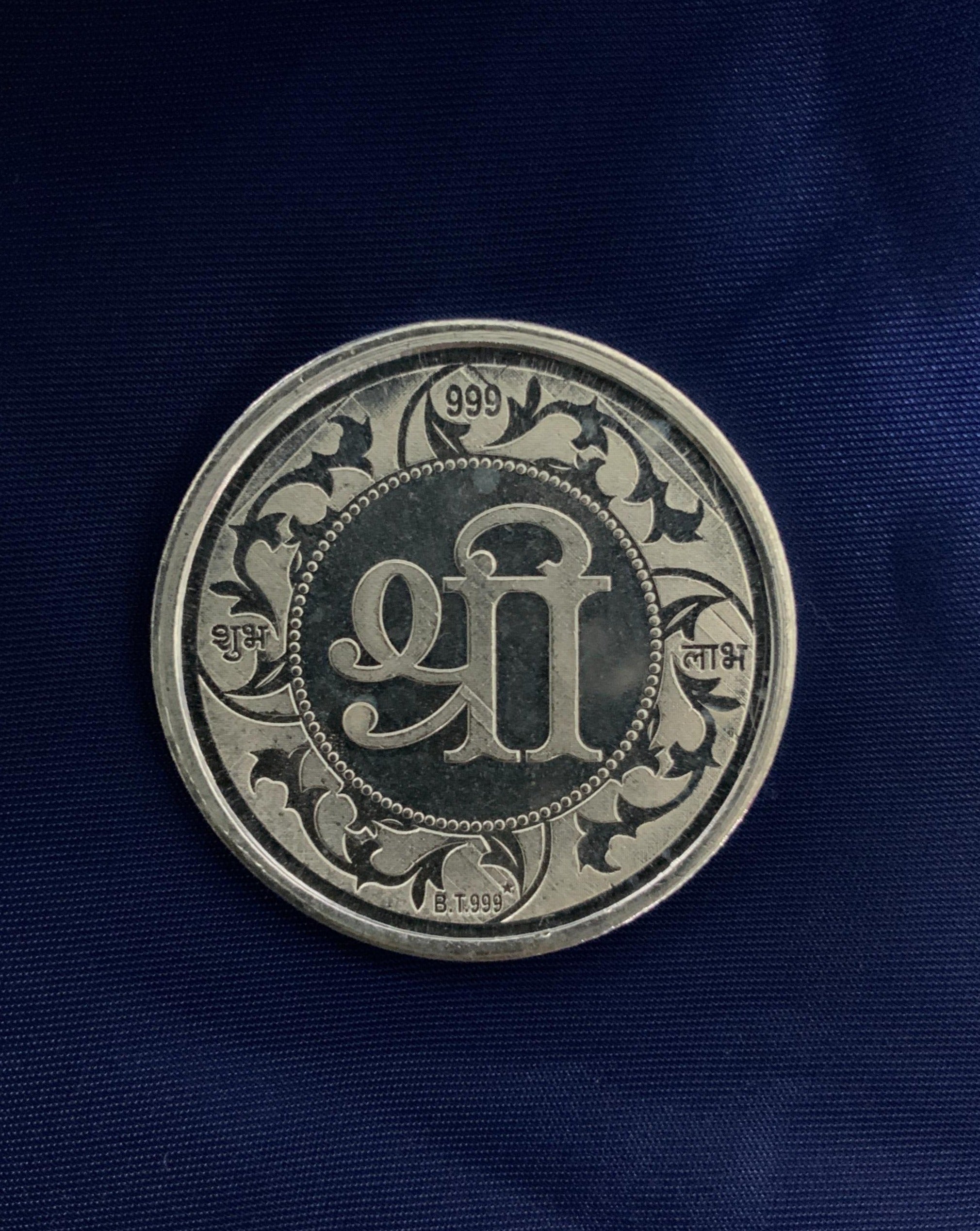 Goddess Laxmi 999 Sterling Silver Coin 10 Gm - Abdesignsjewellery