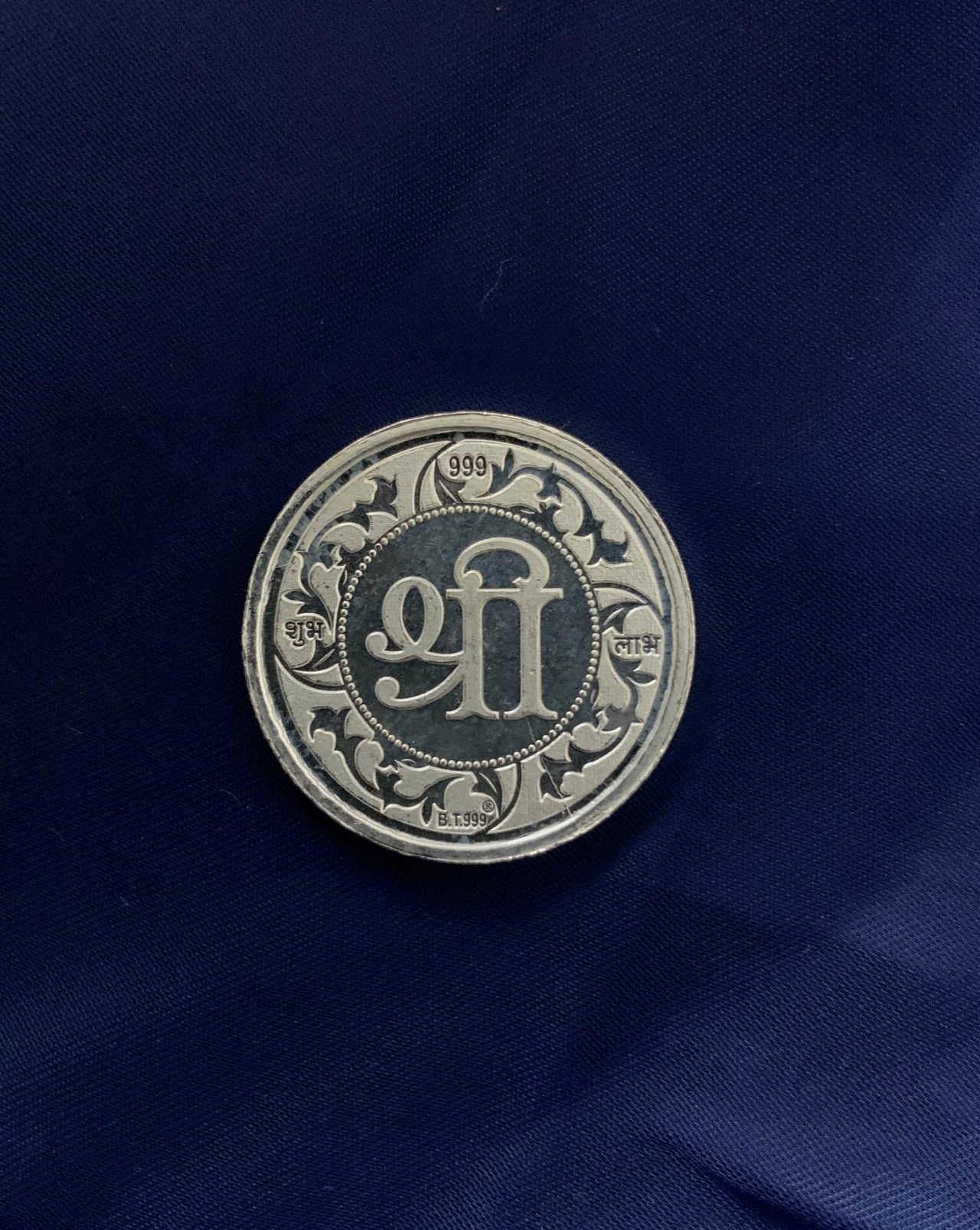 Goddess Laxmi 999 Sterling Silver Coin 5 Gm - Abdesignsjewellery