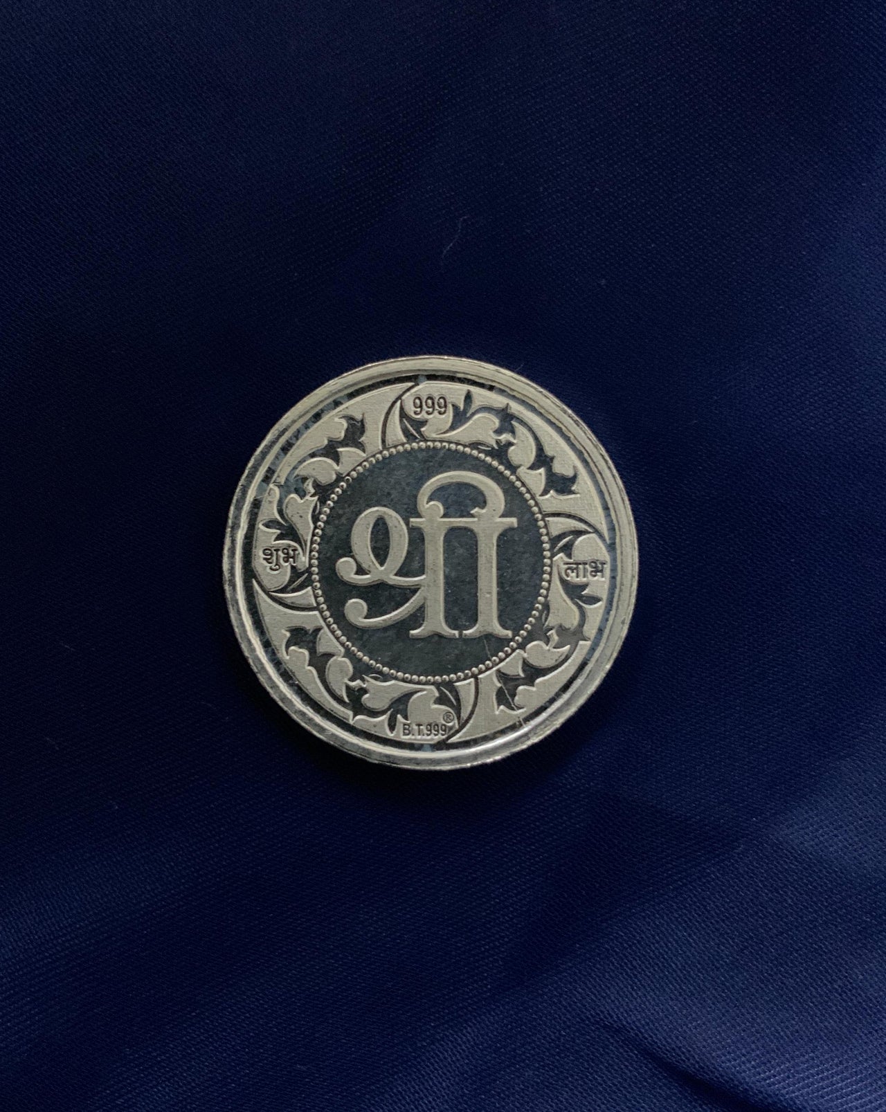 Goddess Laxmi 999 Sterling Silver Coin 5 Gm - Abdesignsjewellery