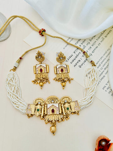 Gold Plated Choker Necklace 