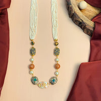 Thumbnail for Elegantly Crafted High Quality Jaipuri Colourful Baroque Pearl Beads Mala - Abdesignsjewellery