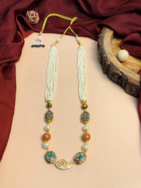 Thumbnail for Elegantly Crafted High Quality Jaipuri Colourful Baroque Pearl Beads Mala - Abdesignsjewellery