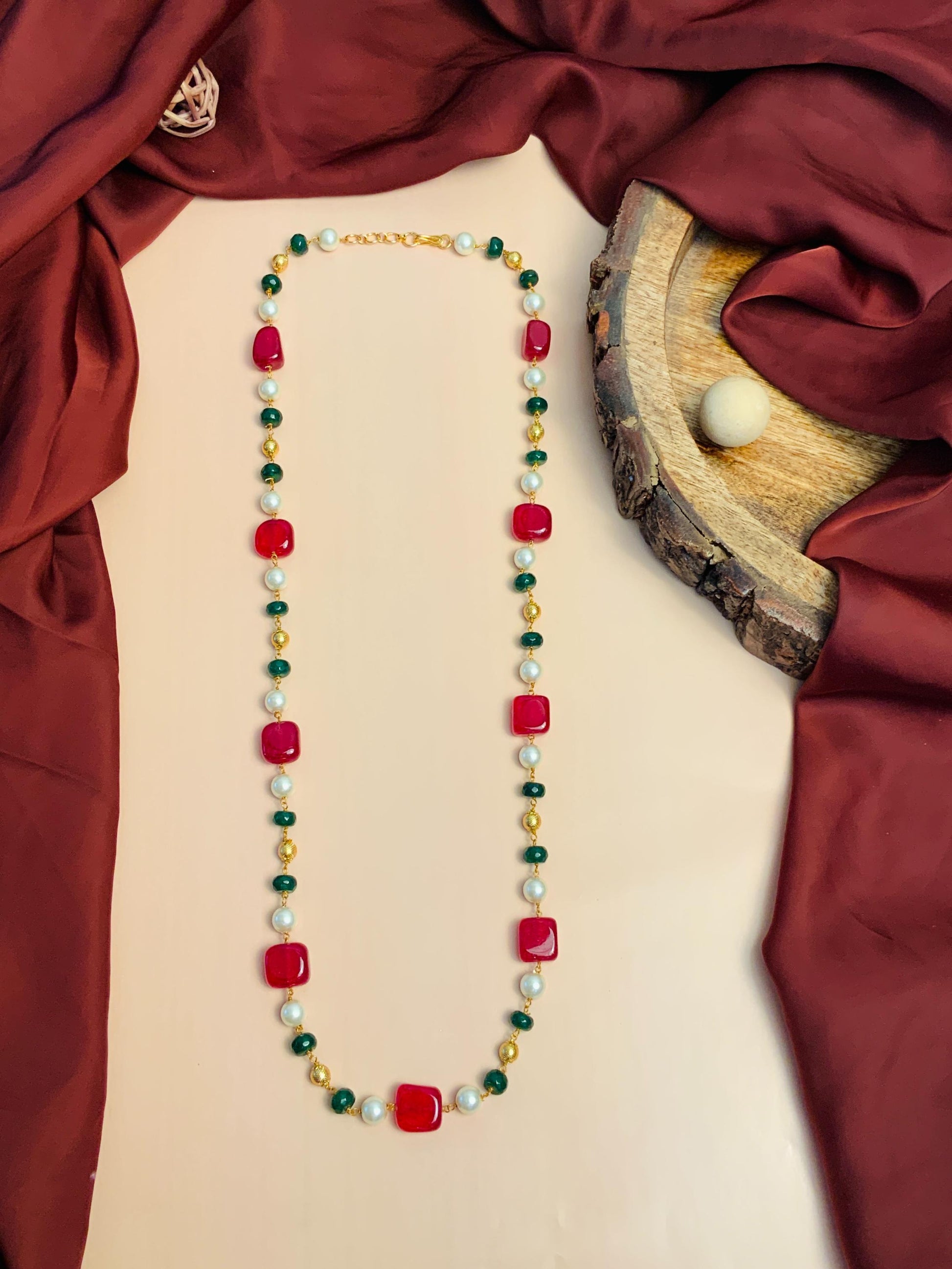 Classic Royal High Quality Colourful Pearl Beads Mala - Abdesignsjewellery