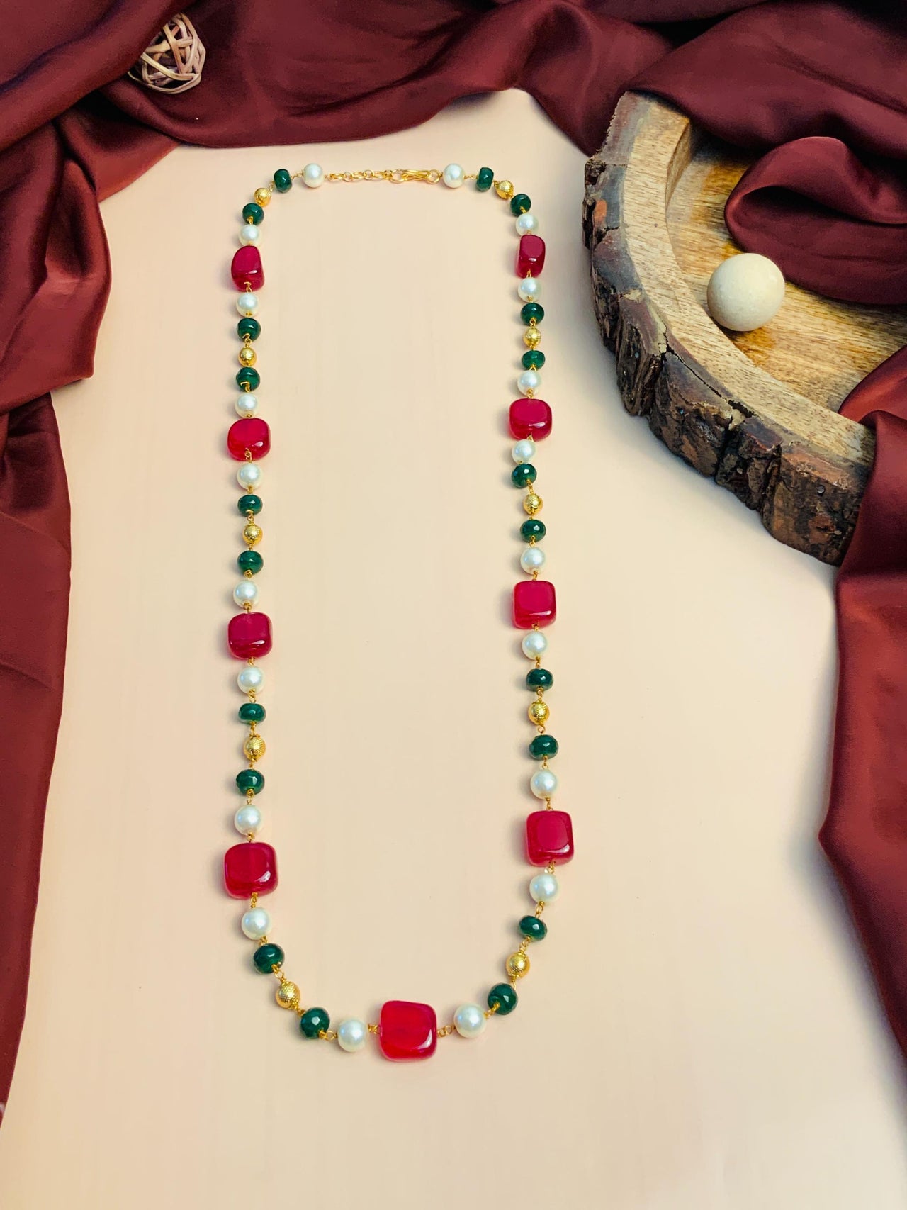 Classic Royal High Quality Colourful Pearl Beads Mala