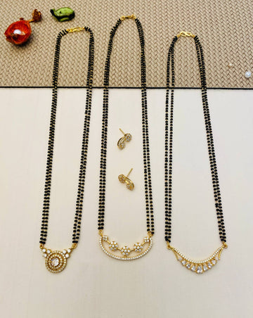 Gold Plated Mangalsutra Combo