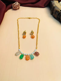 Thumbnail for Stylish Elisa Multi Stone Contemporary Necklace