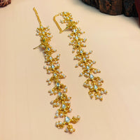 Thumbnail for Exquisite Pachi Kundan Gold Plated Ear Chain With Pearls
