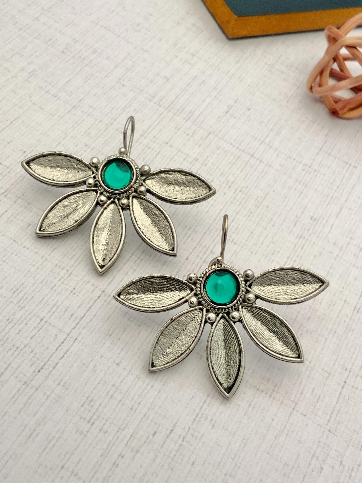 Delicate German Silver Plated Flower Earrings - earrings by Abdesigns Jewellery