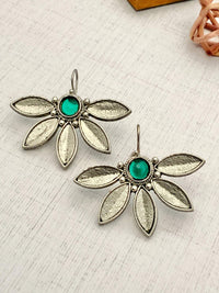 Thumbnail for Delicate German Silver Plated Flower Earrings