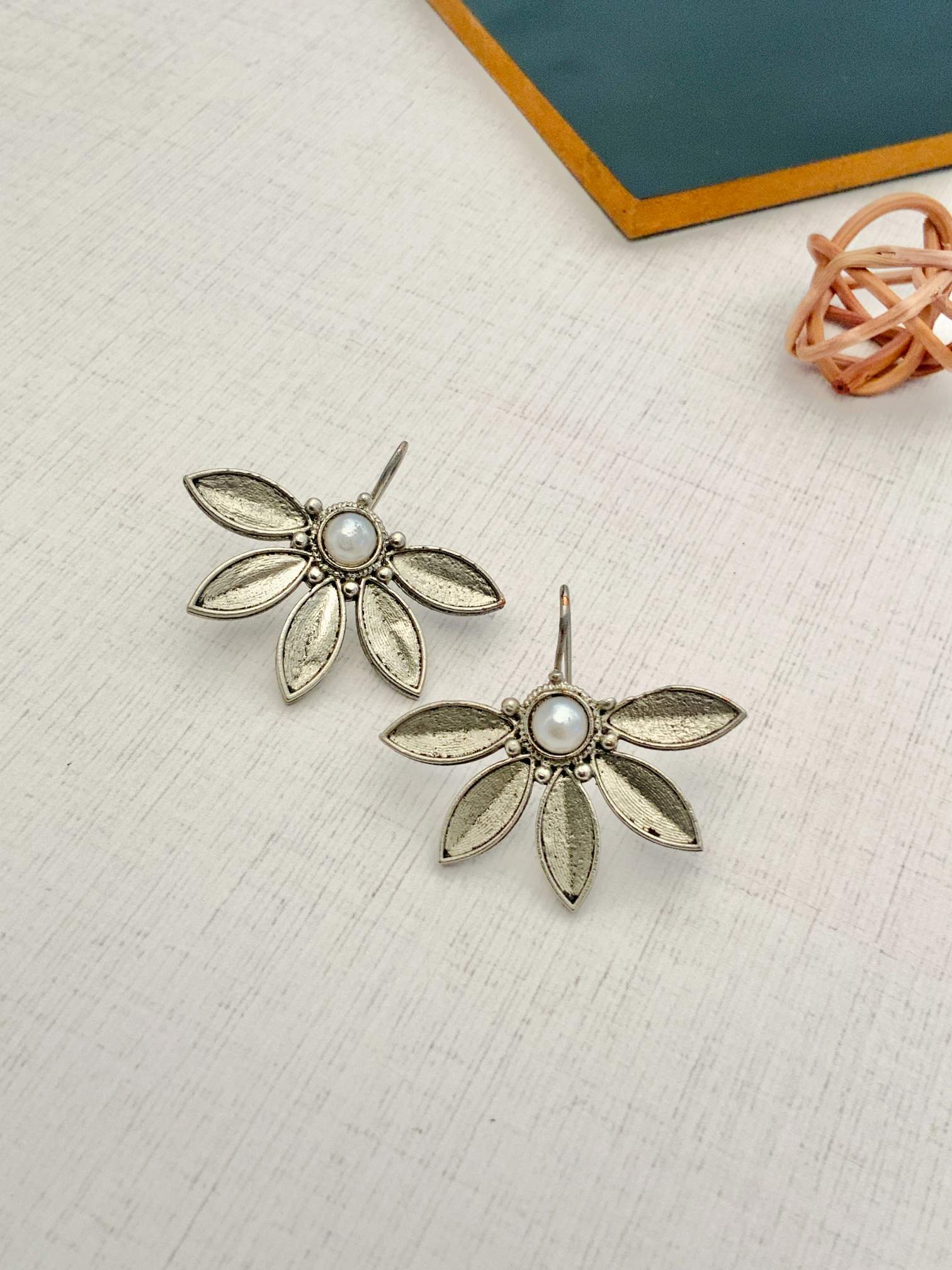 Delicate German Silver Plated Flower Earrings - earrings by Abdesigns Jewellery