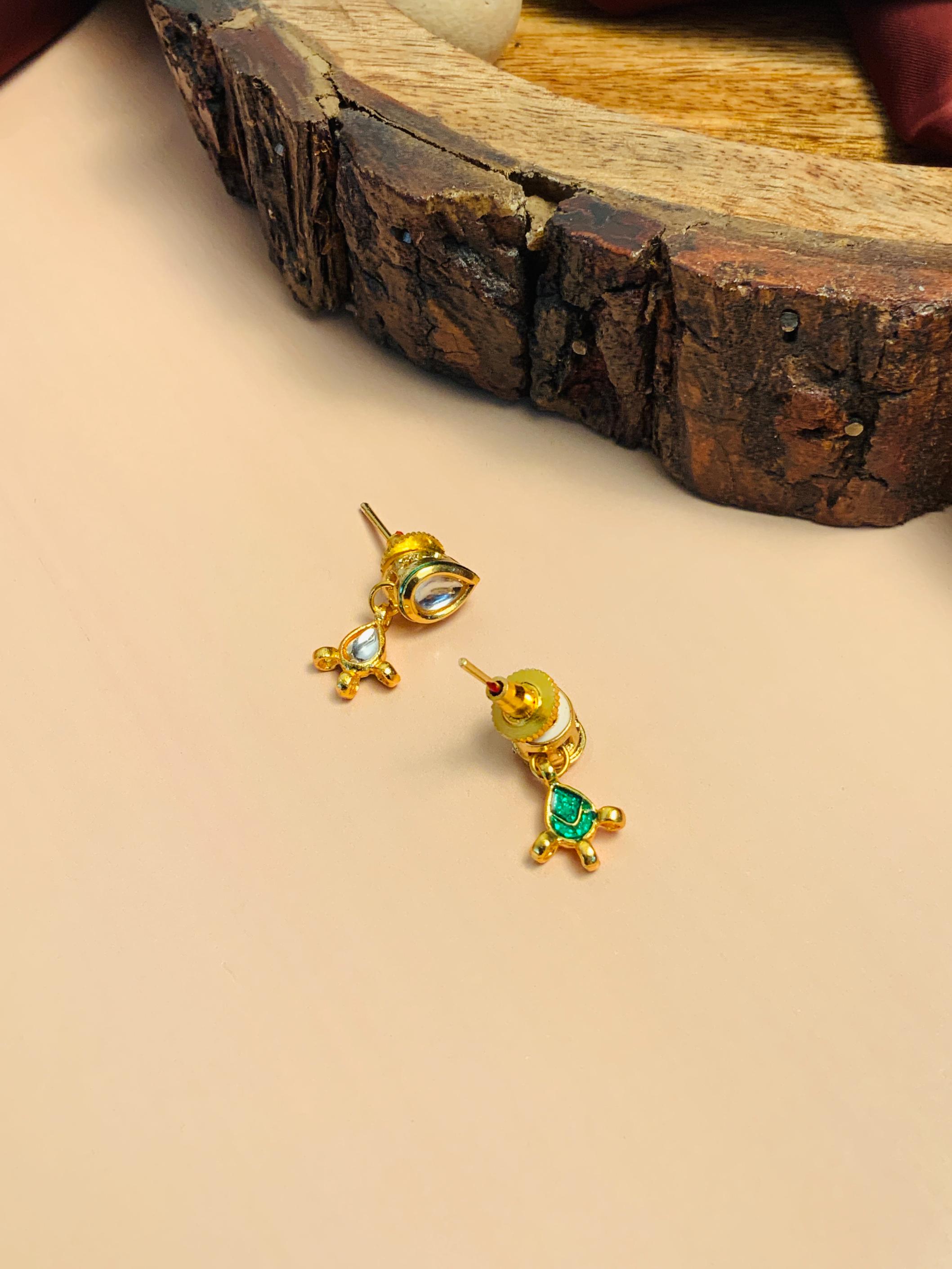 Beautiful Long Double Layered Kundan Gold Plated Necklace - Abdesignsjewellery