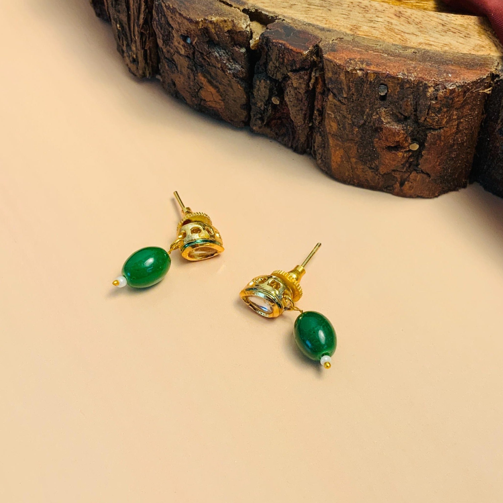 Handcrafted Green Gold Plated Layered Necklace - Abdesignsjewellery