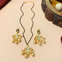 Thumbnail for Intricate Gold Plated Pachi Kundan Mangalsutra