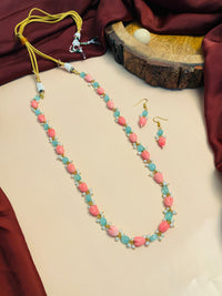 Thumbnail for Finely Crafted Pastel Tulip Beads Mala - Abdesignsjewellery