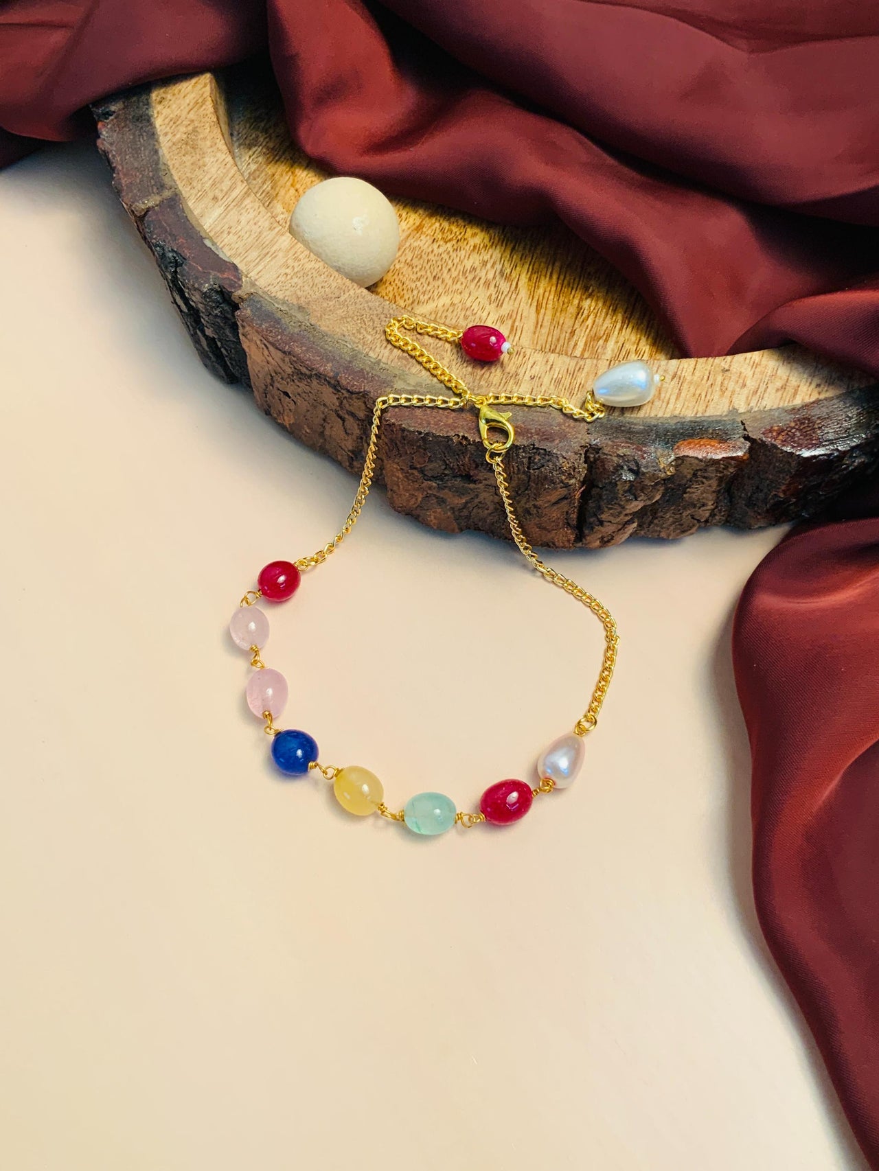 Stunning Colourful Beads Stone Bracelet