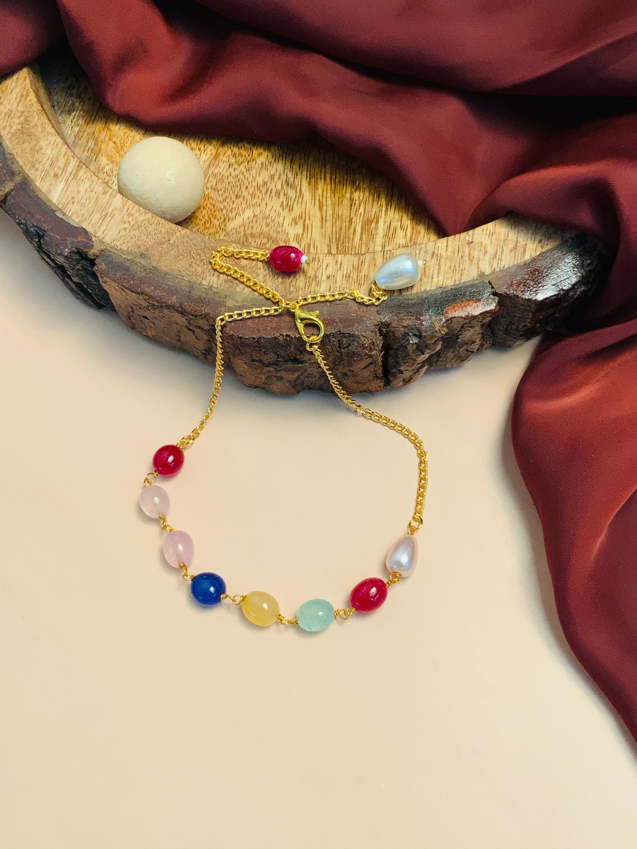 Stunning Colourful Beads Stone Bracelet