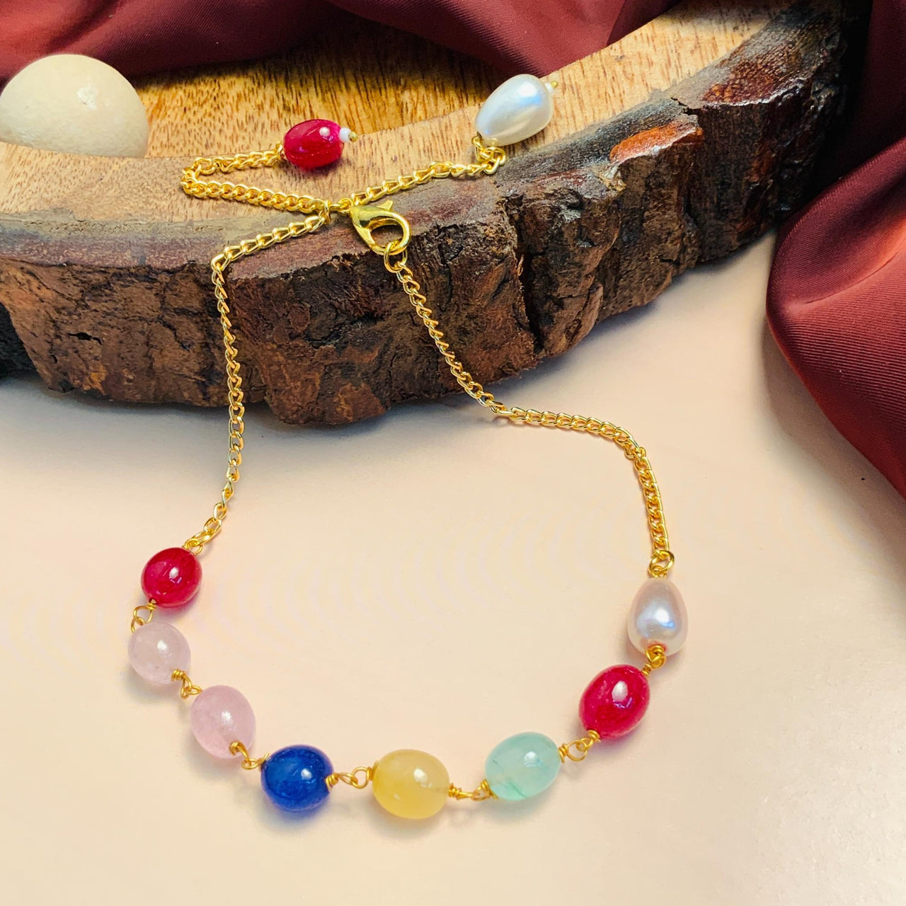 Stunning Colourful Beads Stone Bracelet