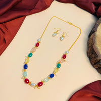 Thumbnail for Elegant Multicolour Jaipuri Stone Mala - Abdesignsjewellery