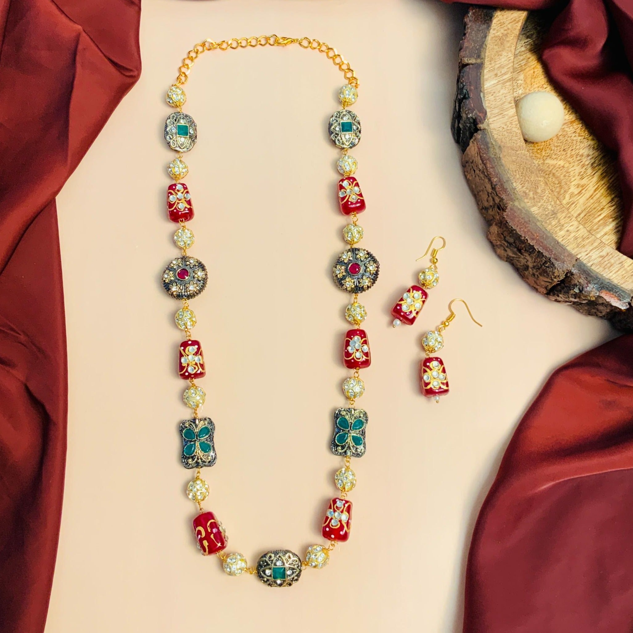 Mesmerising High Quality Multicolour Jaipuri Stone Mala