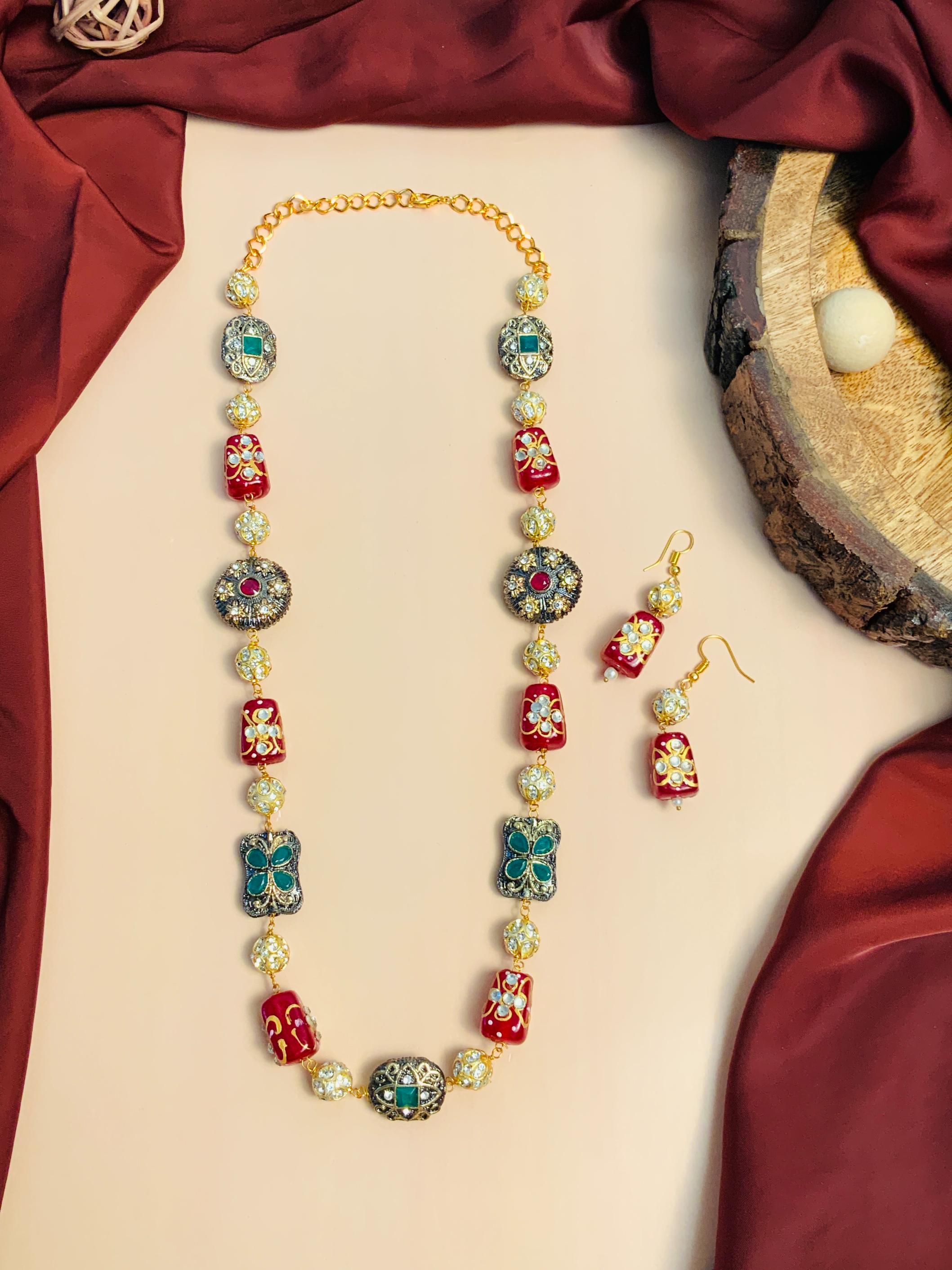 Mesmerising High Quality Multicolour Jaipuri Stone Mala