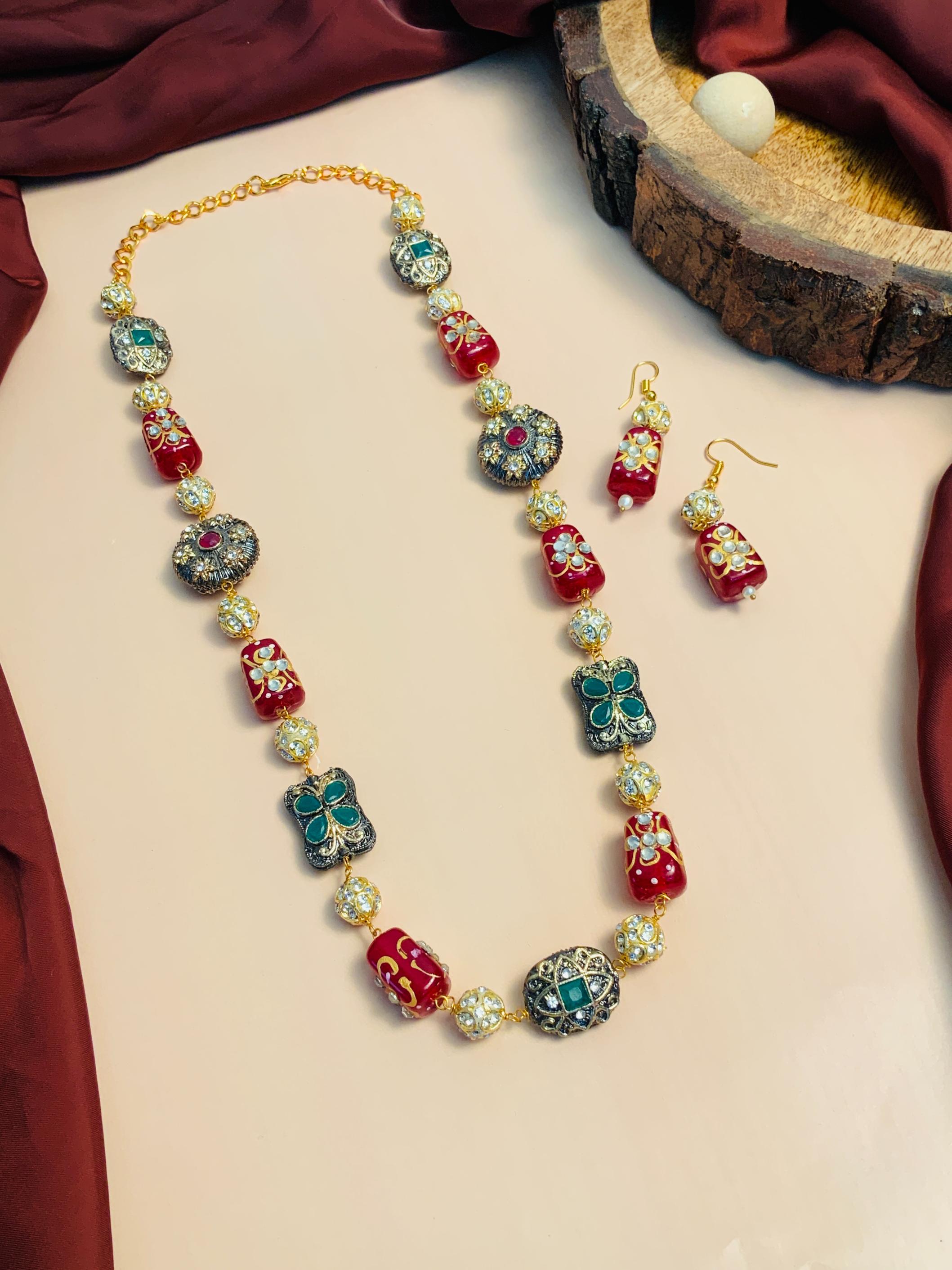 Mesmerising High Quality Multicolour Jaipuri Stone Mala