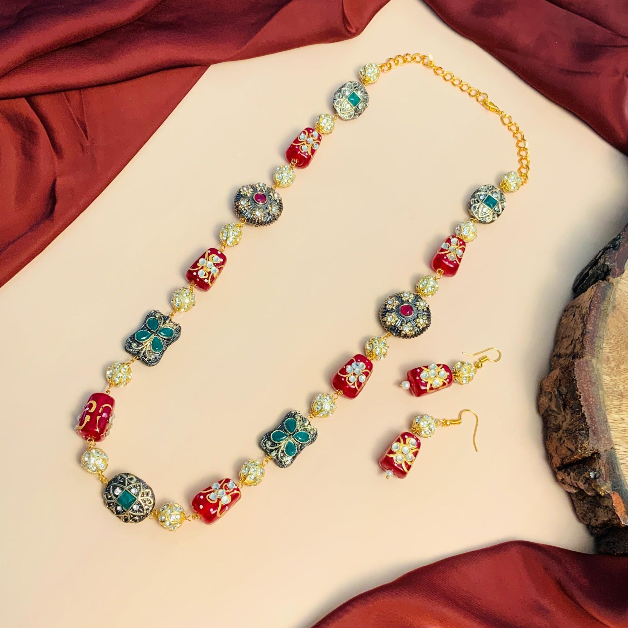 Mesmerising High Quality Multicolour Jaipuri Stone Mala