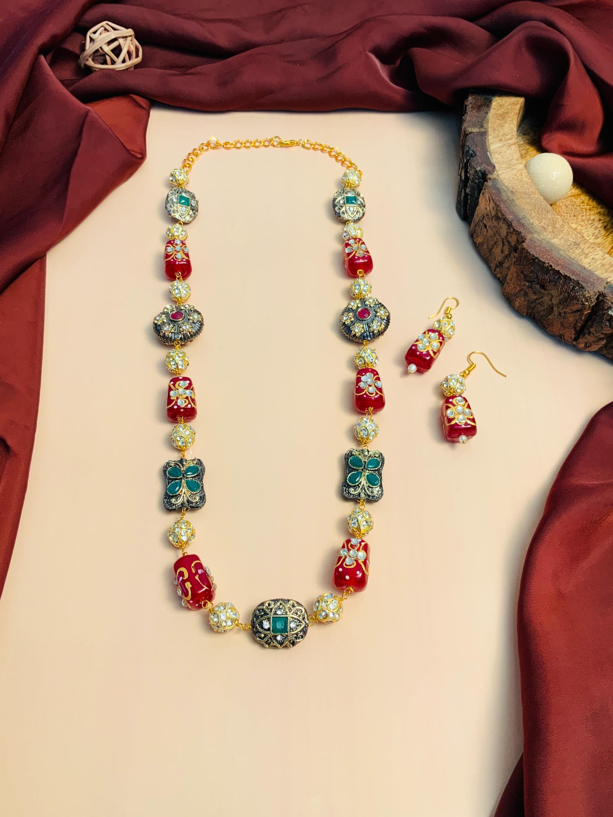 Mesmerising High Quality Multicolour Jaipuri Stone Mala