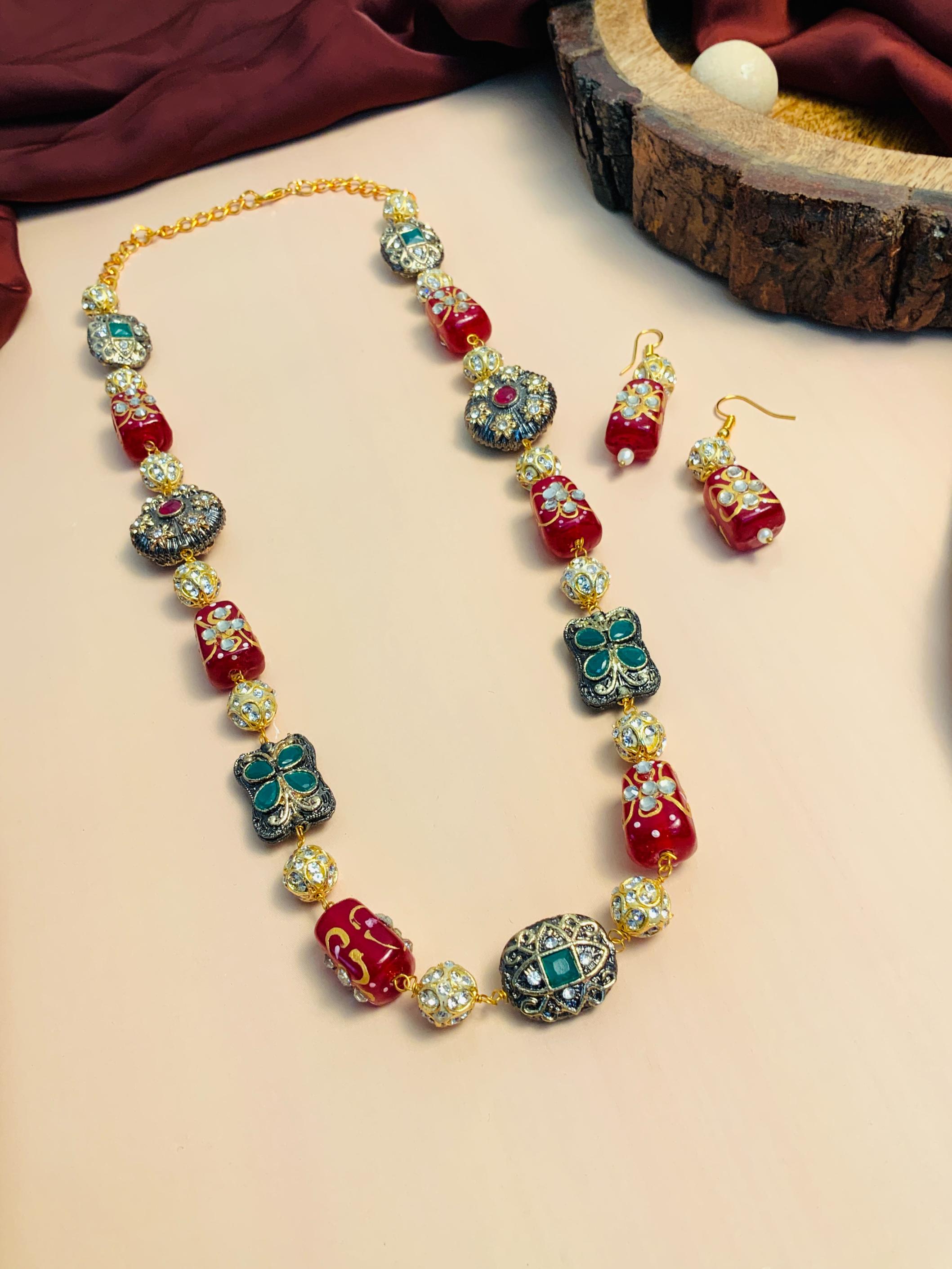 Mesmerising High Quality Multicolour Jaipuri Stone Mala